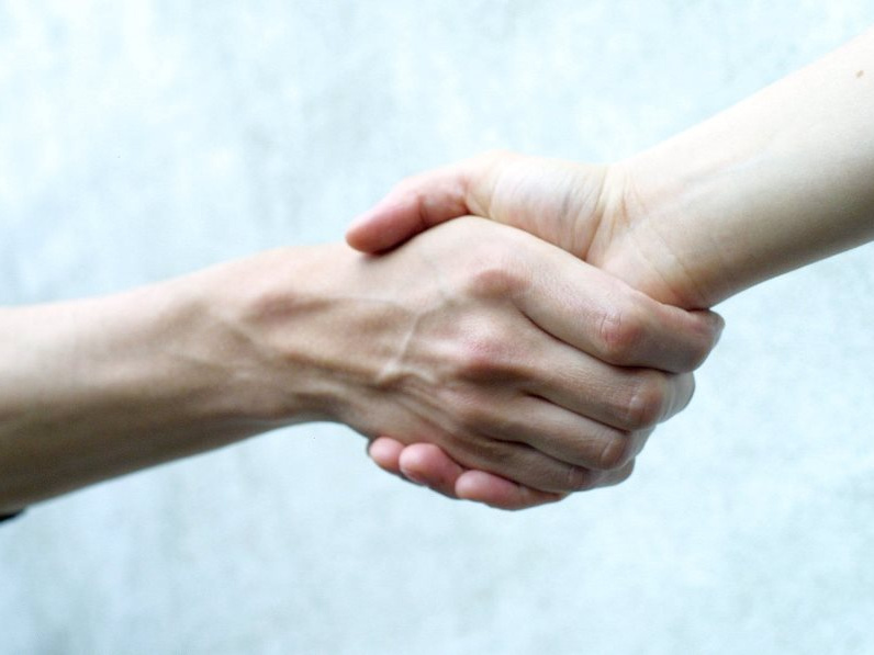 na zdjęciu widnieje uścisk ludzkich dłoni, grafika: pixabay