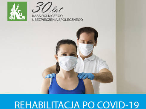 Plakat o rehabilitacji leczniczej po COVID-19