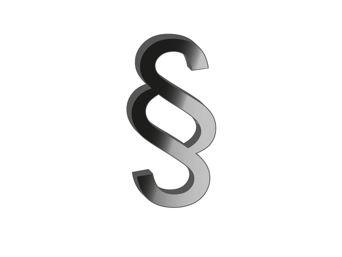 Grafika przedstawia symbol paragrafu, fot. Pixabay