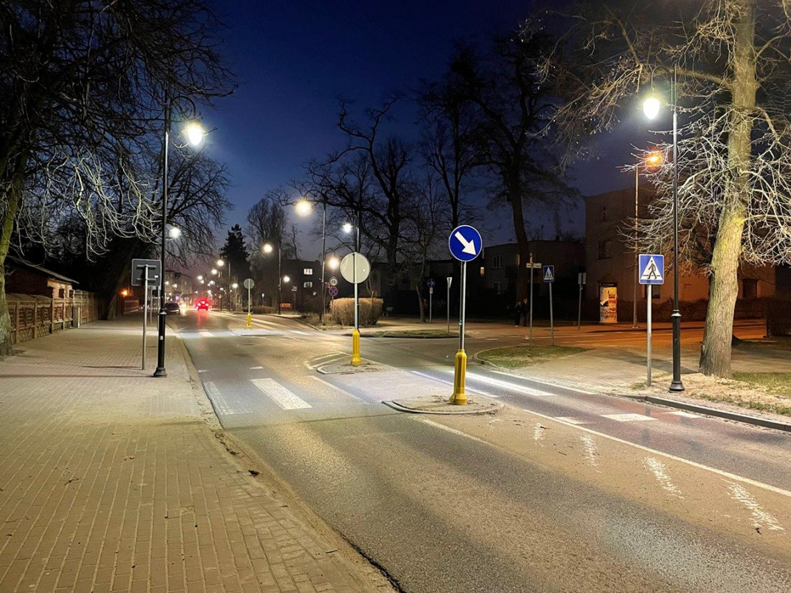 Doświetlone przejście dla pieszych na ul. Świeckiej
