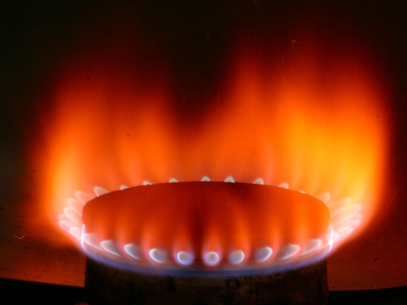 Płomień gazowy na kuchence domowej, fot. Pixabay