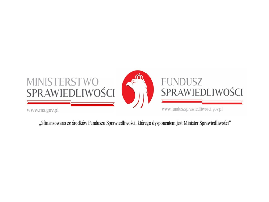 Logo Ministerstwa Sprawiedliwości Fundusz Sprawiedliwości
