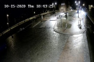 Na zdjęciu widok z kamery porą nocną na dworzec autobusowy przy ul. Kolejowej w Tucholi