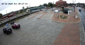 Na zdjęciu widok z kamery na dworzec autobusowy przy ul. Kolejowej w Tucholi