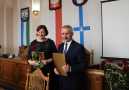 Burmistrz Tadeusz Kowalski i dyrektorka Przedszkola nr 1 Monika Wojcieszonek