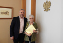 Maria Ollick i burmistrz Tadeusz Kowalski