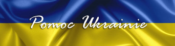 Baner z napisem Pomoc Ukrainie