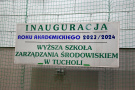 Baner z napsiem inauguracja roku akademickiego 2023/2024 Wyższa Szkoła Zarządzania Środowiskiem w Tucholi