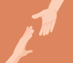 Grafika przedstawia dwie dłonie, które są skierowane na przeciwko siebie