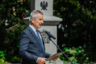 Burmistrz Tucholi podczas przemówienia