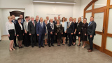 Członkowie Rsdy Miejksiej w Tucholi nowej kadencji z burmistrzem, zastępcą i kierownikami wydziałów Urzędu Miejskiego w Tucholi
