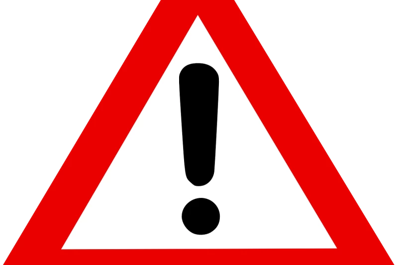 Znak ostrzegawczy, fot. Pixabay