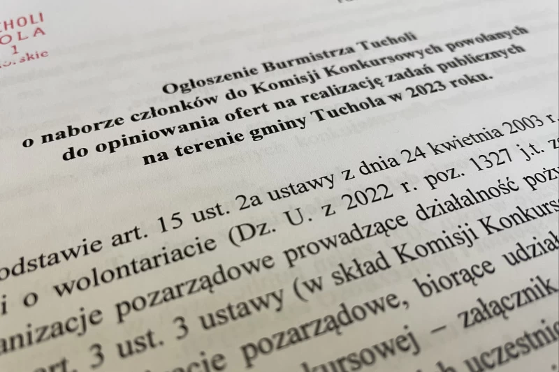 Zdjęcie ogłoszenia, którego treść jest zawarta w artykule